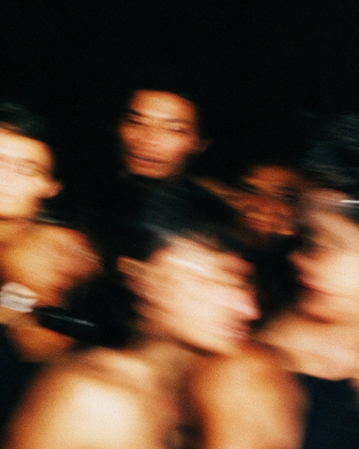 Blurred crowd after the show