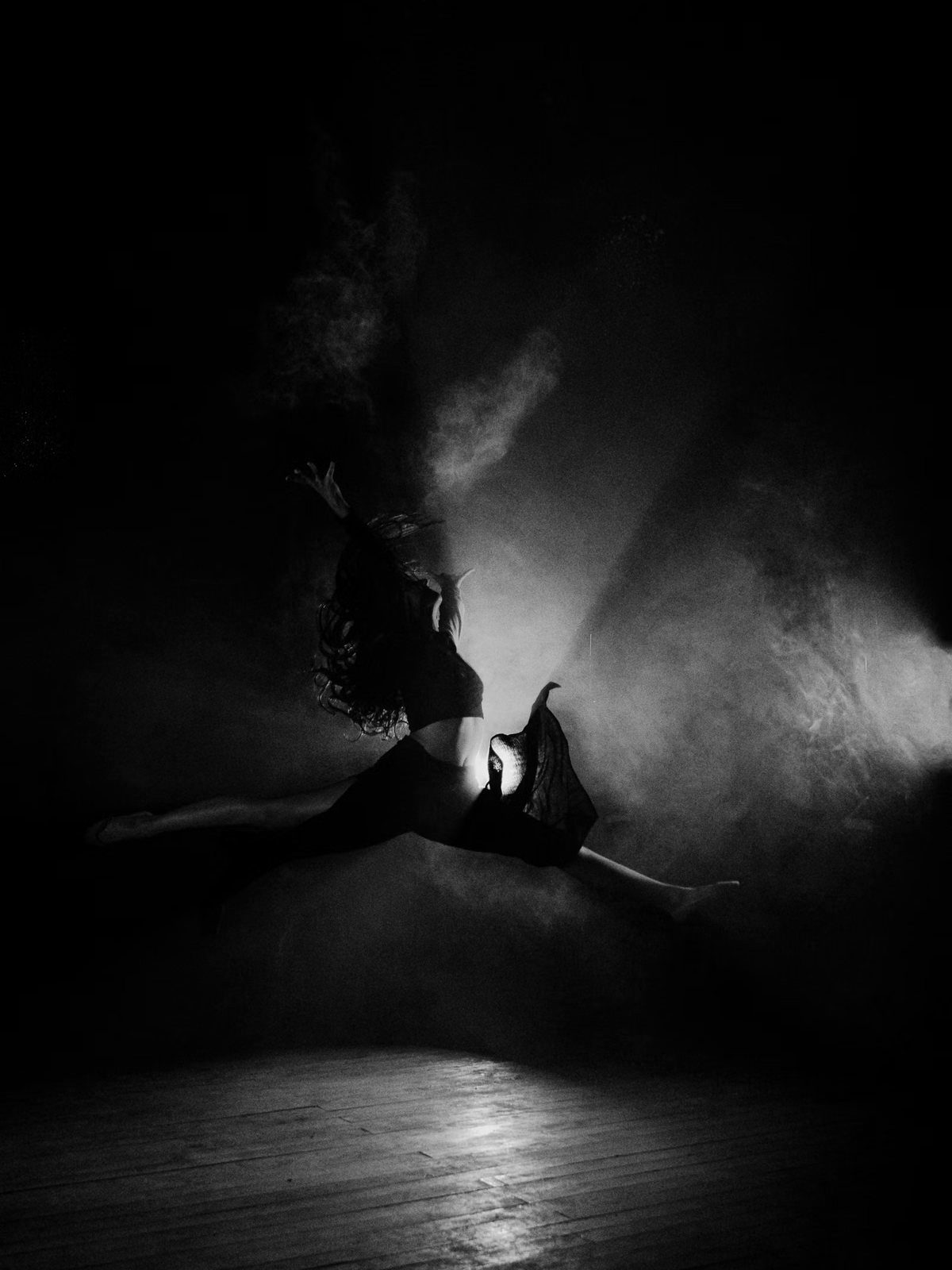 Leap through a beam of light