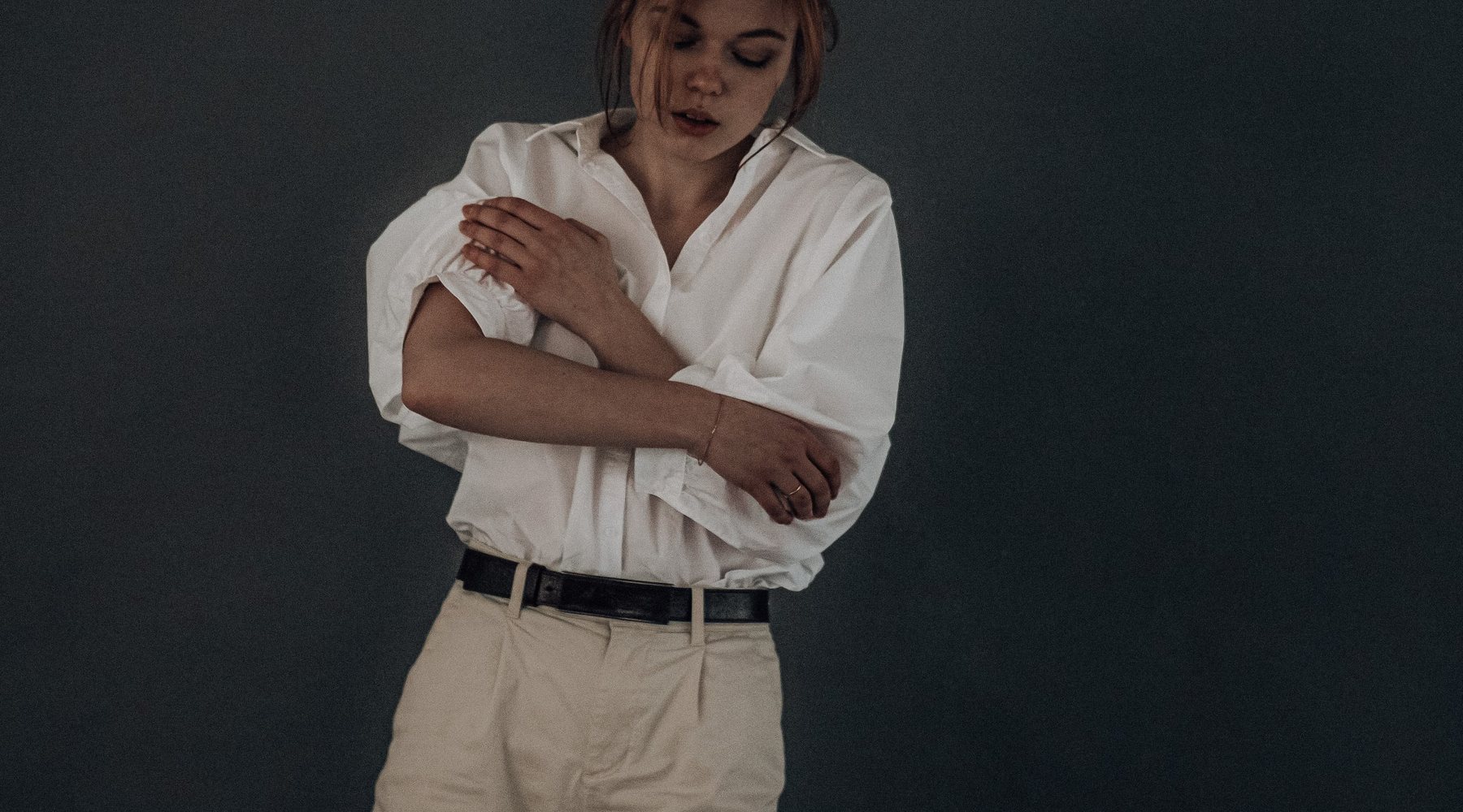 Warm-toned linen jacket photographed in raking light