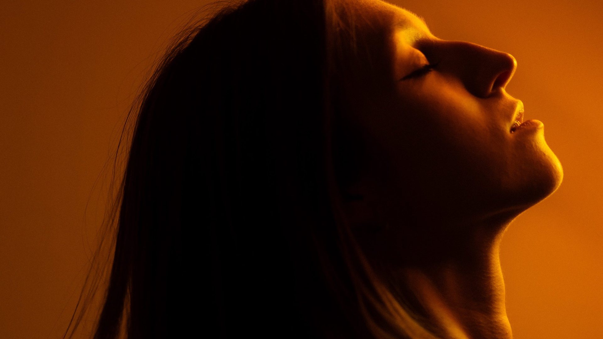 Profile lit by warm side light