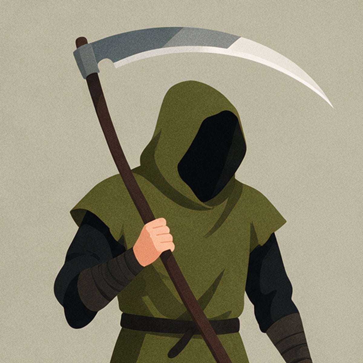 The Reaper, a hooded scythe operative
