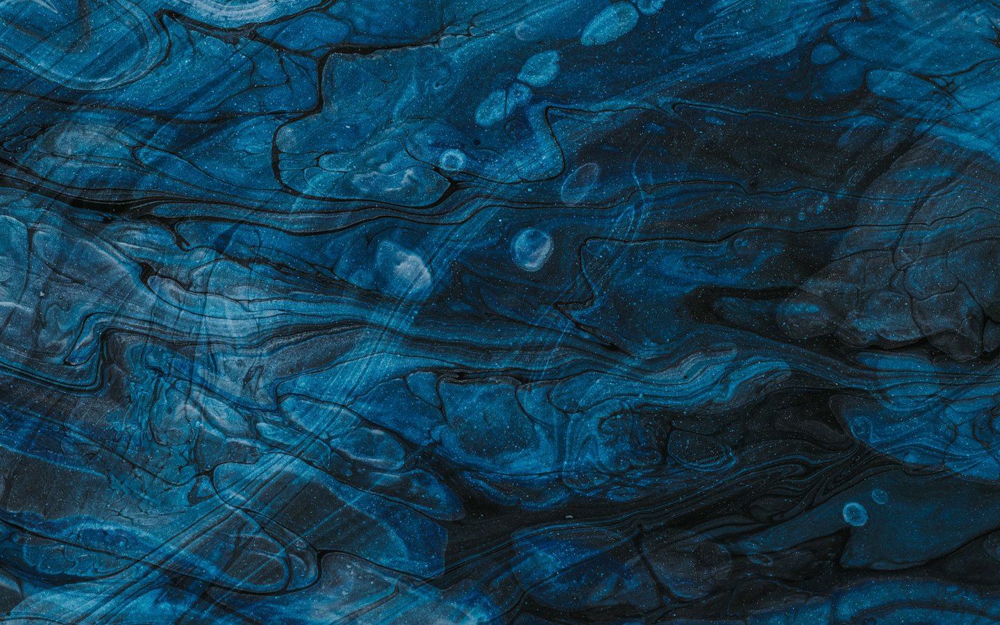 Undertow — turbulent black and cobalt pour