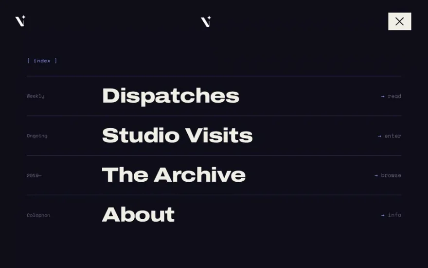 Art Tech Overlay Navigation preview