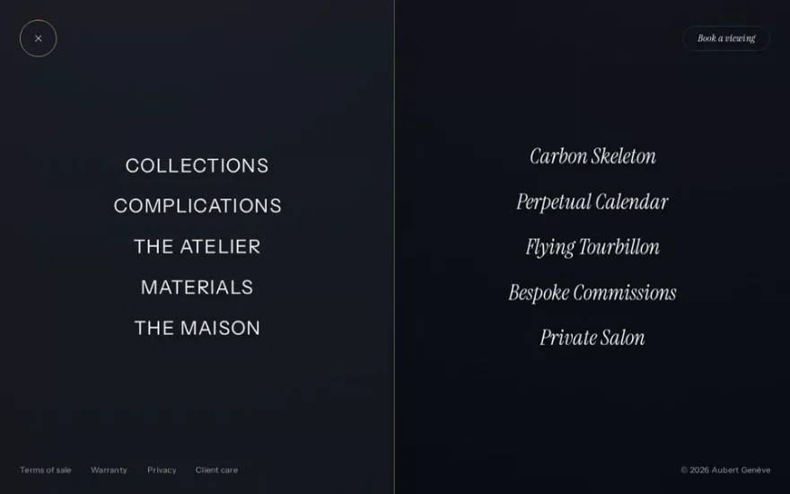 Audemars Piguet Overlay Menu preview