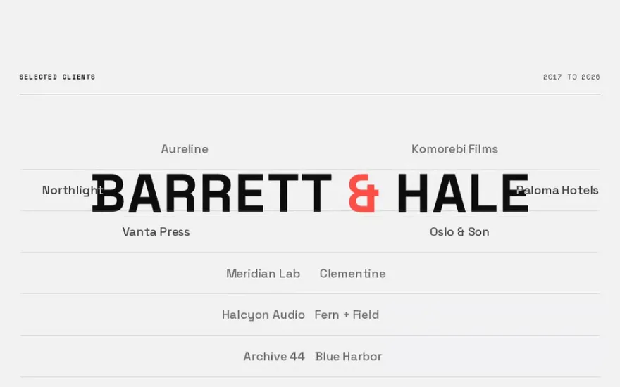 Barrett & Hale Scroll Animation preview