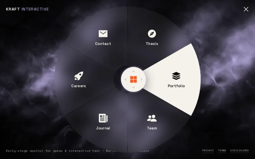 Circular Futuristic Navigation Menu preview