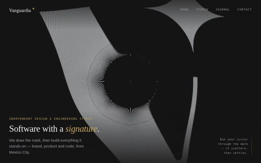Interactive Fluid Particle Logo preview