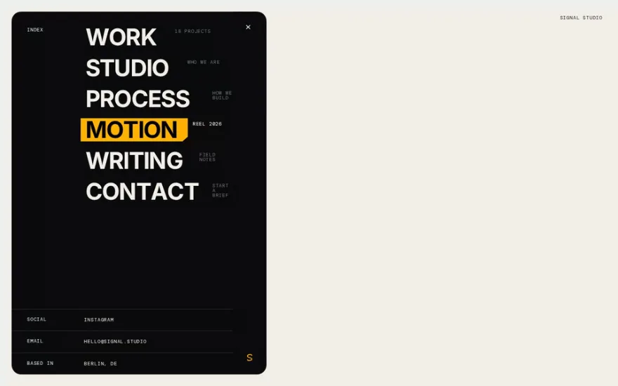 KPVERSE Sliding Menu with Text-Shuffle Hover preview