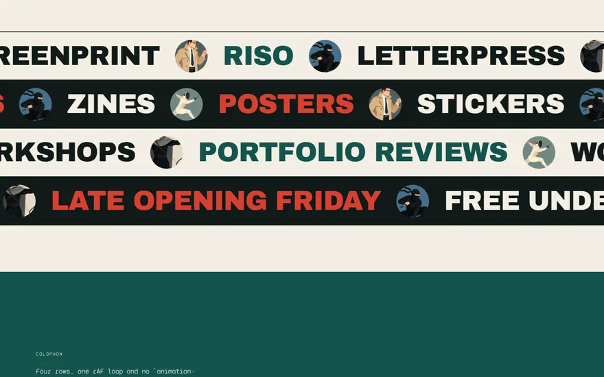 Stacked Alternating Marquees preview
